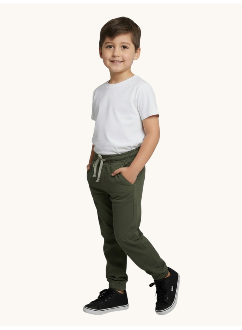 فكتور اند جين بنطلون رياضي للأولاد باللون الزيتوني - Image 1